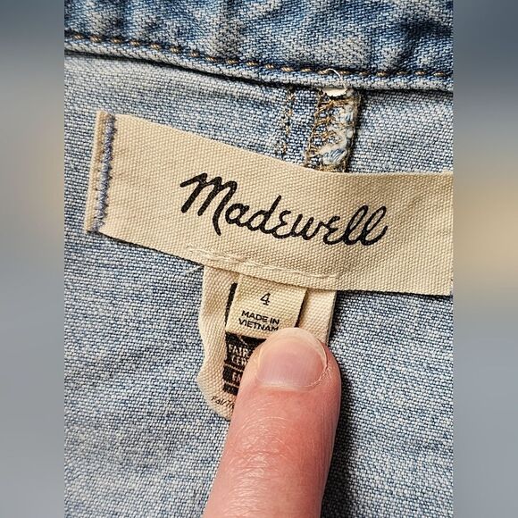 Madewell Denim Seamed Mini Shirtdress in Palermo Wash - Picture 5 of 9